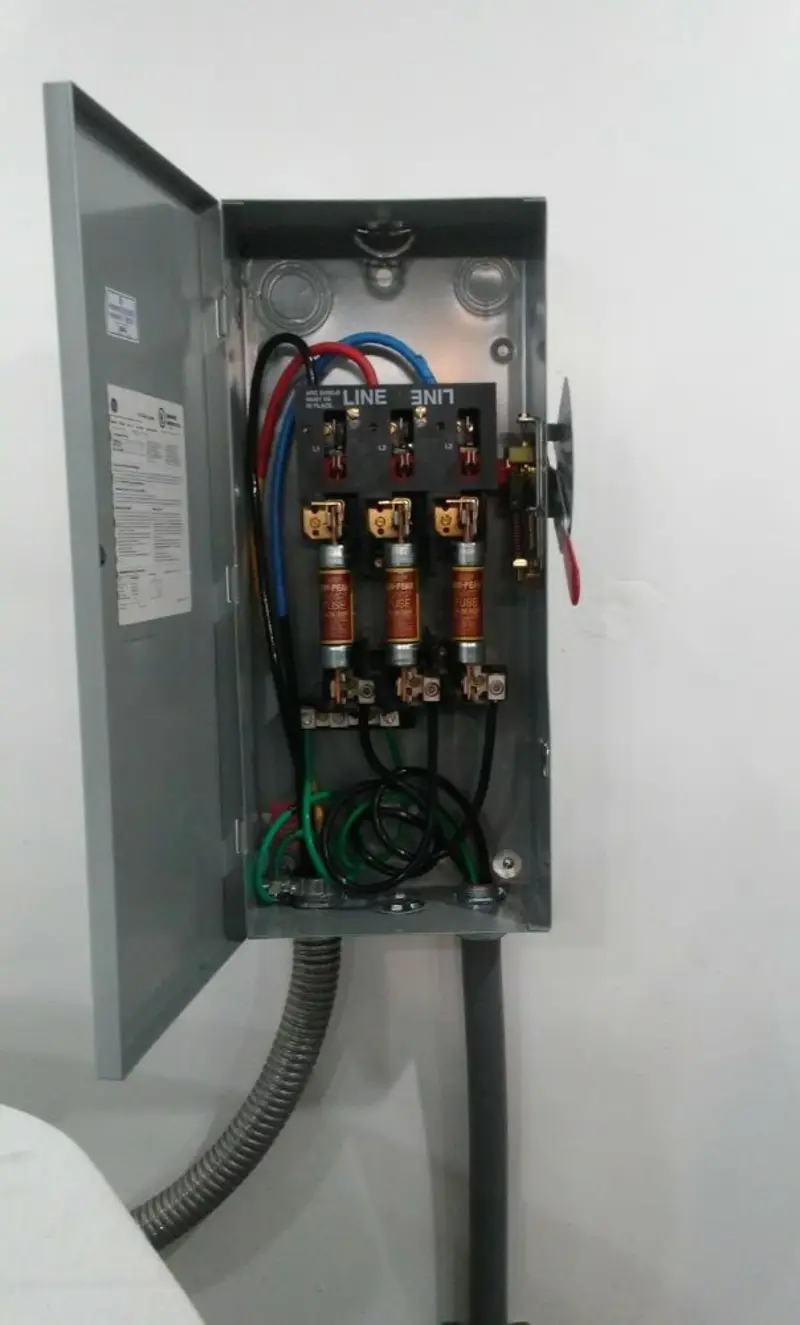 Three-phase disconnect switch installed for Electrical Wiring & Rewiring in Scottsville